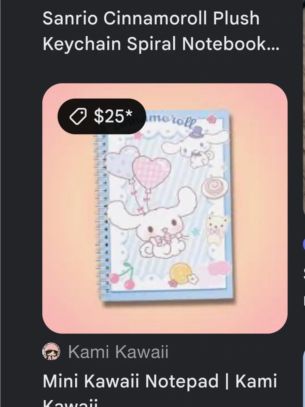 Cinnamoroll Spiral Notebook - Light Blue Cover, new! View all pictures